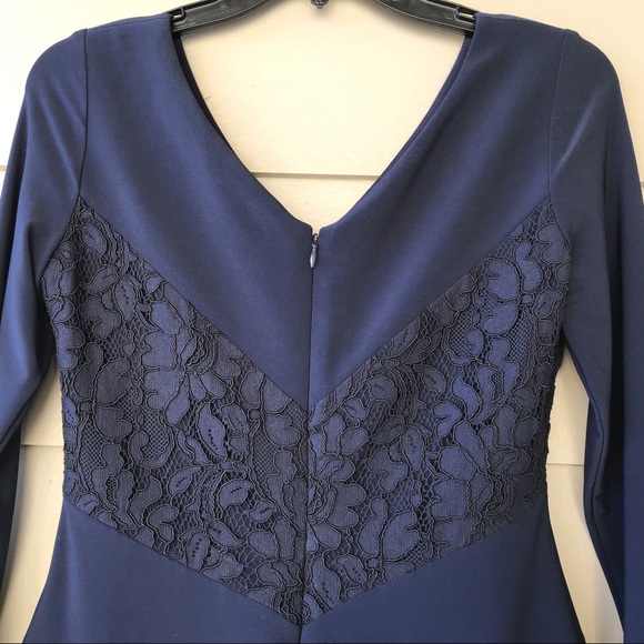Ralph Lauren Navy Sheath Lace Dress 4P - Picture 4 of 9